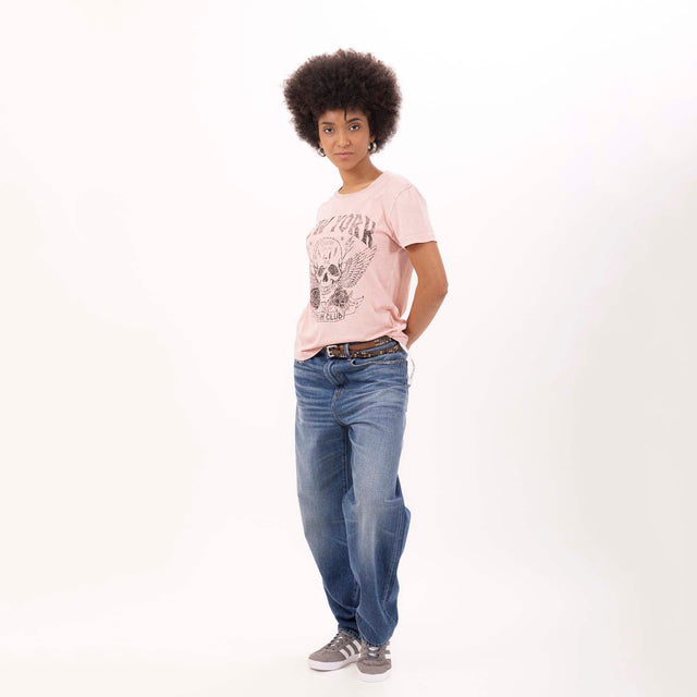 WOMEN'S "SIN CLUB" CREWNECK SLIM FIT T-SHIRT- VINTAGE JERSEY - Bowery NYC