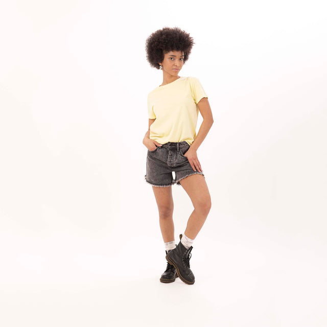 WOMEN'S CREWNECK S/SLEEVE SLIM FIT T-SHIRT - VINTAGE JERSEY - Bowery NYC