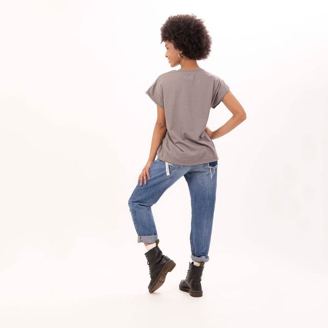 WOMEN'S CREWNECK BOXY T-SHIRT - VINTAGE JERSEY - Bowery NYC