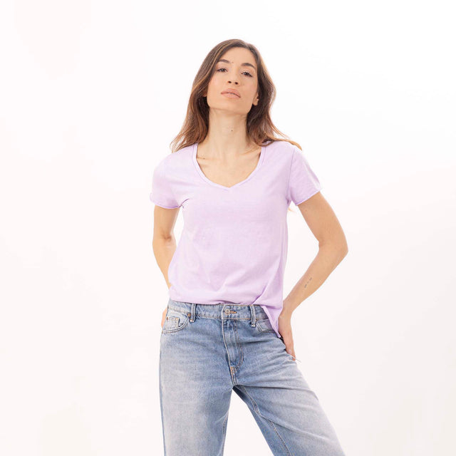 WOMEN'S ESSENTIAL V-NECK S/SLEEVE T-SHIRT - VINTAGE JERSEY