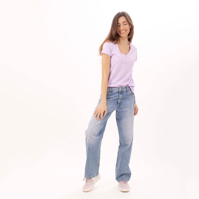 WOMEN'S ESSENTIAL V-NECK S/SLEEVE T-SHIRT - VINTAGE JERSEY