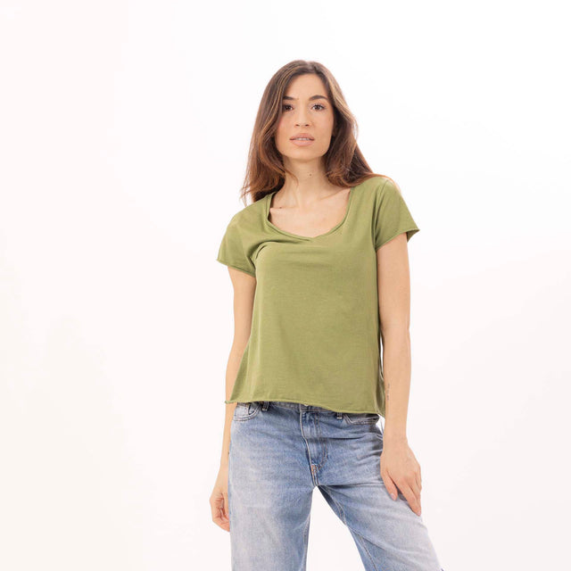 WOMEN'S ESSENTIAL V-NECK S/SLEEVE T-SHIRT - VINTAGE JERSEY
