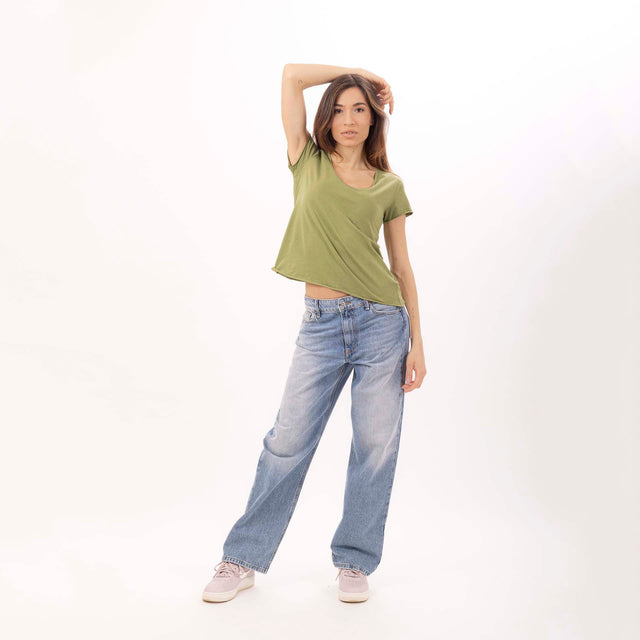 WOMEN'S ESSENTIAL V-NECK S/SLEEVE T-SHIRT - VINTAGE JERSEY