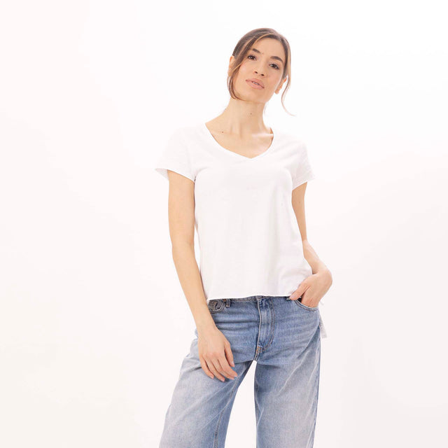 WOMEN'S ESSENTIAL V-NECK S/SLEEVE T-SHIRT - VINTAGE JERSEY