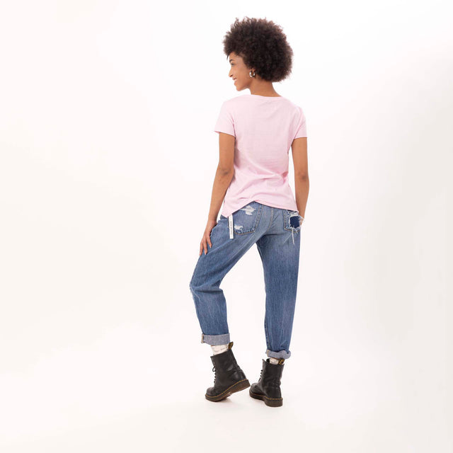 WOMEN'S ESSENTIAL V-NECK S/SLEEVE T-SHIRT - VINTAGE JERSEY