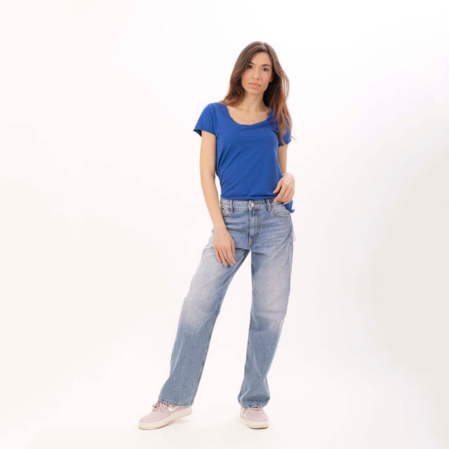 WOMEN'S ESSENTIAL V-NECK S/SLEEVE T-SHIRT - VINTAGE JERSEY