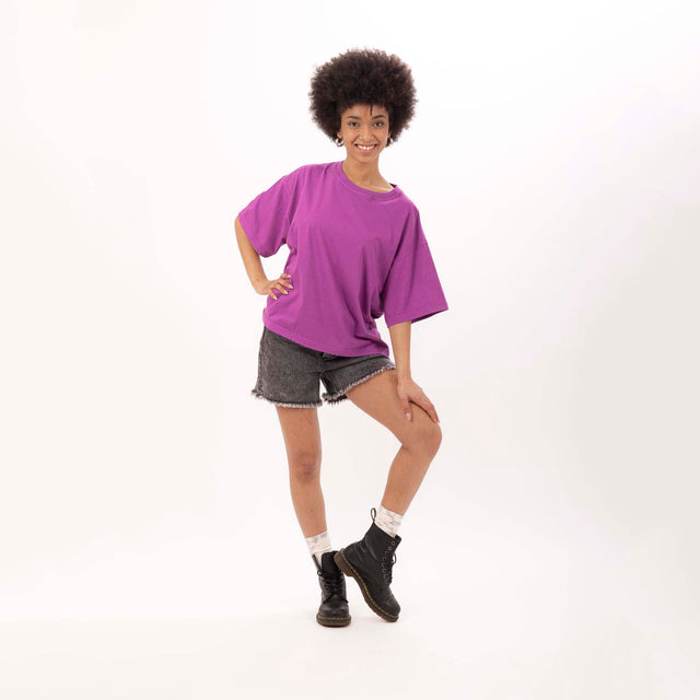 WOMEN'S CREWNECK OVERSIZE T-SHIRT- VINTAGE JERSEY - Bowery NYC