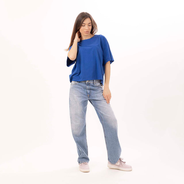 WOMEN'S CREWNECK OVERSIZE T-SHIRT- VINTAGE JERSEY - Bowery NYC