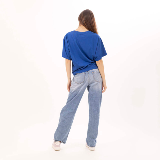 WOMEN'S CREWNECK OVERSIZE T-SHIRT- VINTAGE JERSEY - Bowery NYC