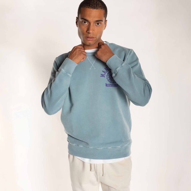 MAN'S "MANHATTAN" SMALL CREWNECK COMBED SWEAT - Bowery NYC