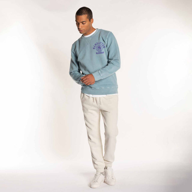 MAN'S "MANHATTAN" SMALL CREWNECK COMBED SWEAT - Bowery NYC