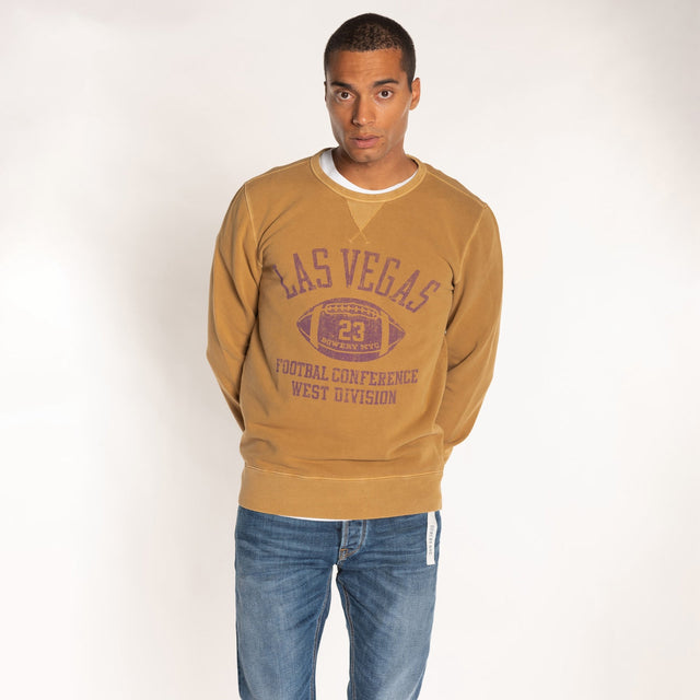 MAN'S "LAS VEGAS" CREWNECK COMBED SWEAT - Bowery NYC