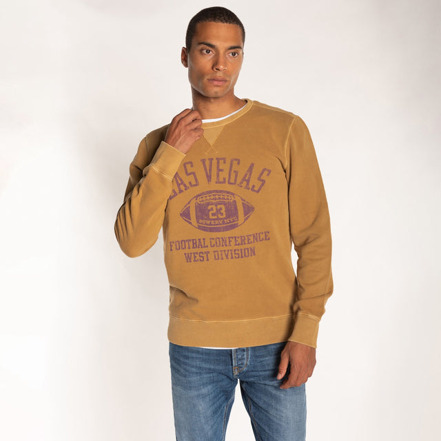 MAN'S "LAS VEGAS" CREWNECK COMBED SWEAT - Bowery NYC