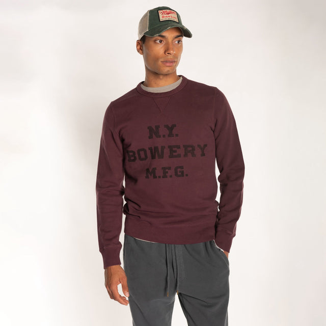 MAN'S "N.Y. BOWERY" WORN IN COMBED SWEAT - Bowery NYC