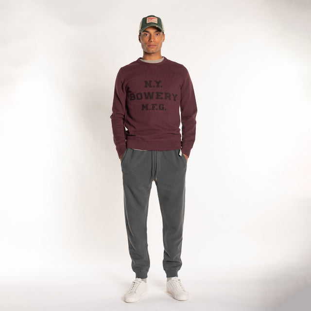 MAN'S "N.Y. BOWERY" WORN IN COMBED SWEAT - Bowery NYC