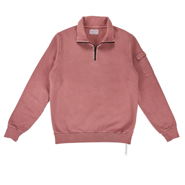 MAN'S ESSENTIAL HALF ZIP CREWNECK SWEATSHIRT - Bowery NYC