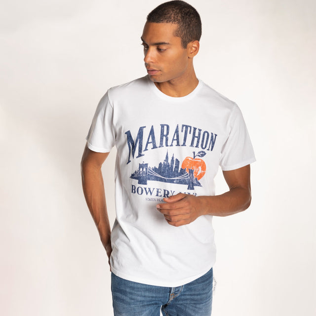 MAN'S "MARATHON" S/S CREWNECK TSHIRT - VINTAGE JERSEY - Bowery NYC