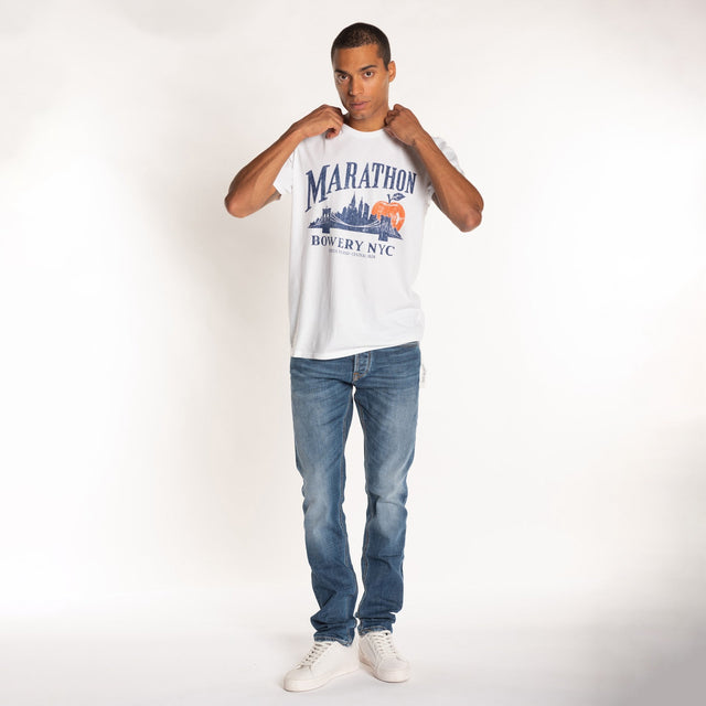 MAN'S "MARATHON" S/S CREWNECK TSHIRT - VINTAGE JERSEY - Bowery NYC