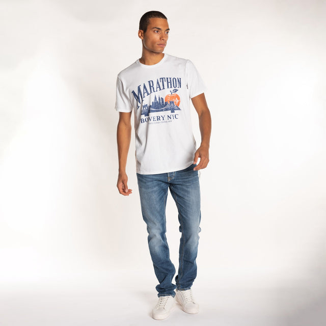 MAN'S "MARATHON" S/S CREWNECK TSHIRT - VINTAGE JERSEY - Bowery NYC