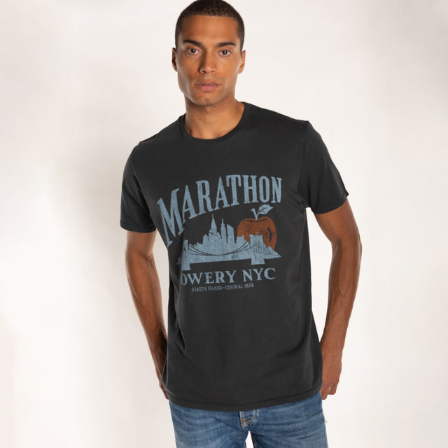 MAN'S "MARATHON" S/S CREWNECK TSHIRT - VINTAGE JERSEY - Bowery NYC