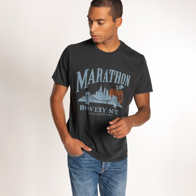 MAN'S "MARATHON" S/S CREWNECK TSHIRT - VINTAGE JERSEY - Bowery NYC