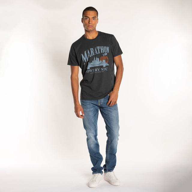 MAN'S "MARATHON" S/S CREWNECK TSHIRT - VINTAGE JERSEY - Bowery NYC