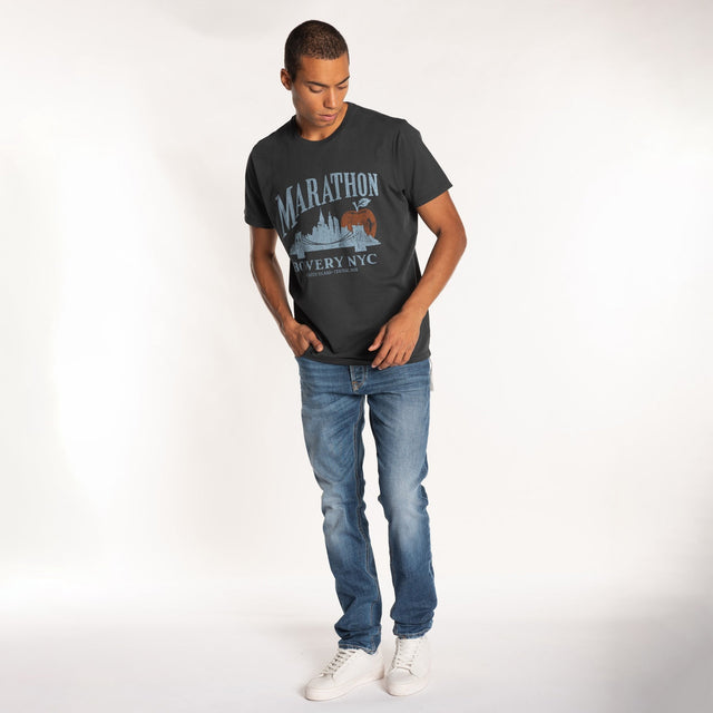 MAN'S "MARATHON" S/S CREWNECK TSHIRT - VINTAGE JERSEY - Bowery NYC