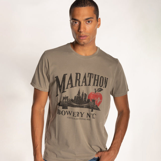 MAN'S "MARATHON" S/S CREWNECK TSHIRT - VINTAGE JERSEY - Bowery NYC