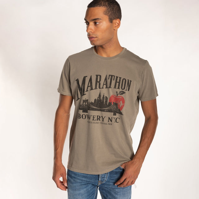 MAN'S "MARATHON" S/S CREWNECK TSHIRT - VINTAGE JERSEY - Bowery NYC