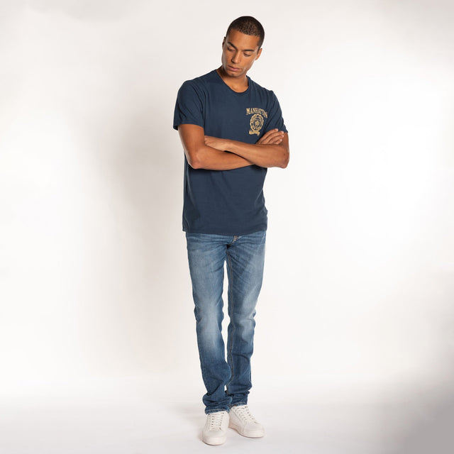 MAN'S "MANHATTAN CUORE" S/S CREWNECK TSHIRT - SLUB JERSEY - Bowery NYC