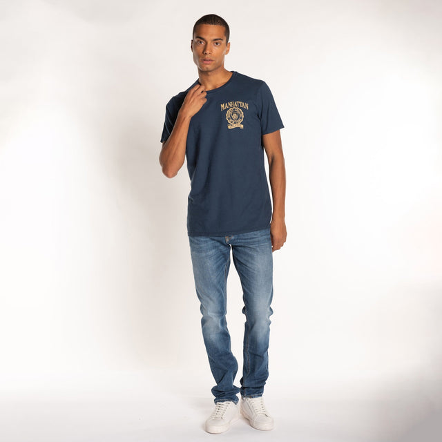 MAN'S "MANHATTAN CUORE" S/S CREWNECK TSHIRT - SLUB JERSEY - Bowery NYC