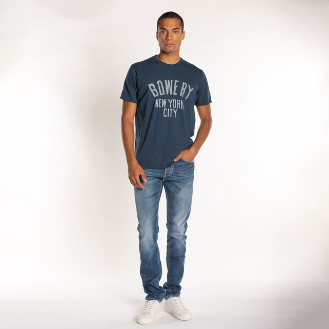 MAN'S "BOWERY NYC" S/S CREWNECK TSHIRT - SLUB JERSEY - Bowery NYC