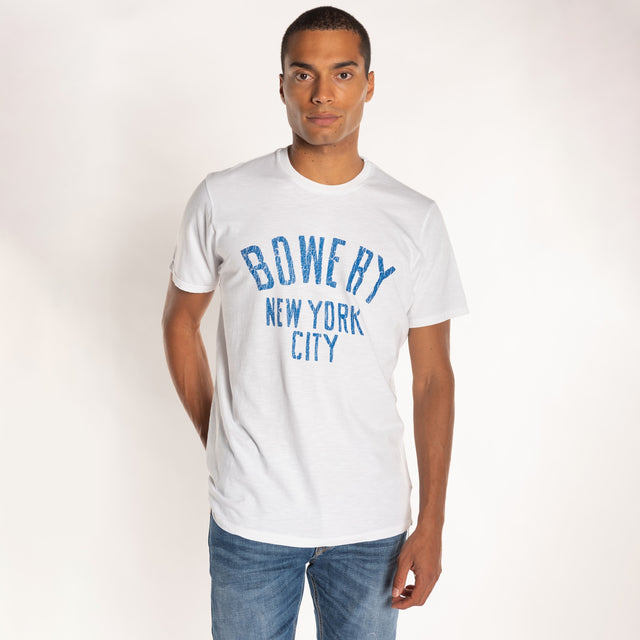 MAN'S "BOWERY NYC" S/S CREWNECK TSHIRT - SLUB JERSEY - Bowery NYC