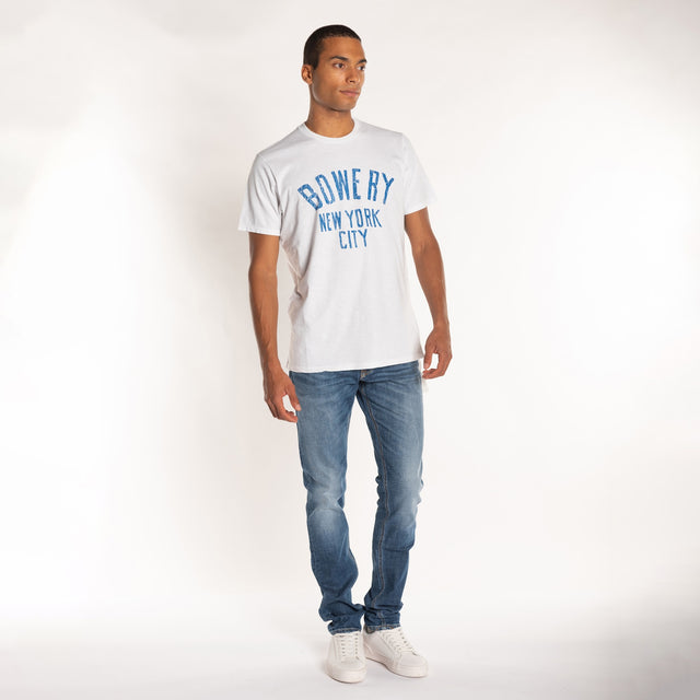 MAN'S "BOWERY NYC" S/S CREWNECK TSHIRT - SLUB JERSEY - Bowery NYC