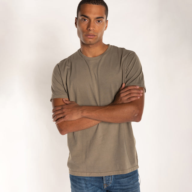 MAN'S ESSENTIAL S/S CREWNECK TSHIRT - VINTAGE JERSEY - Bowery NYC