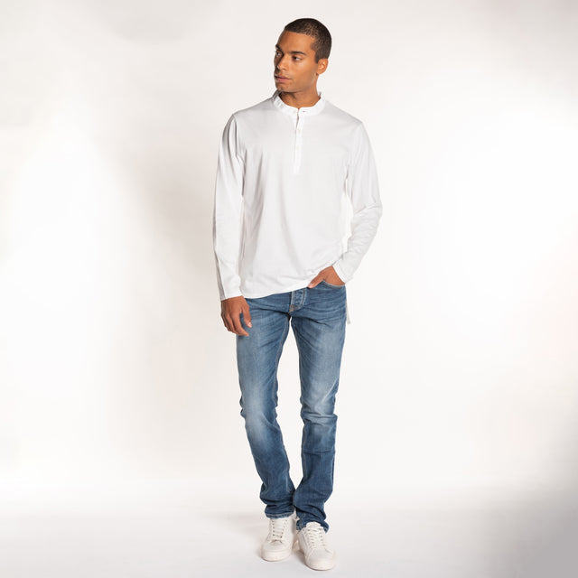 MAN'S ESSENTIAL L/S HENLEY TSHIRT - MAKO JERSEY - Bowery NYC