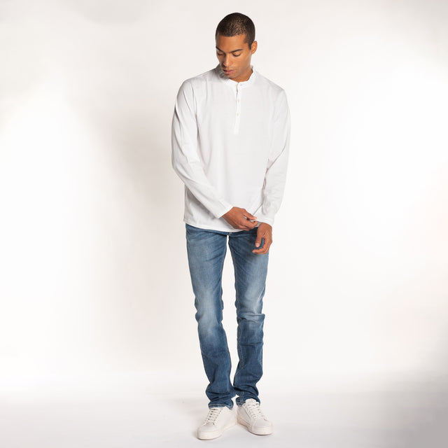 MAN'S ESSENTIAL L/S HENLEY TSHIRT - MAKO JERSEY - Bowery NYC