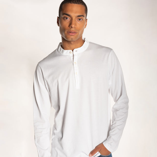 MAN'S ESSENTIAL L/S HENLEY TSHIRT - MAKO JERSEY - Bowery NYC