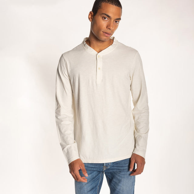 MAN'S ESSENTIAL L/S HENLEY TSHIRT - SLUB JERSEY - Bowery NYC