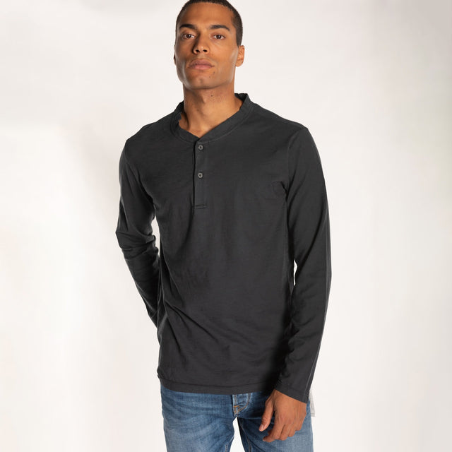 MAN'S ESSENTIAL L/S HENLEY TSHIRT - SLUB JERSEY - Bowery NYC