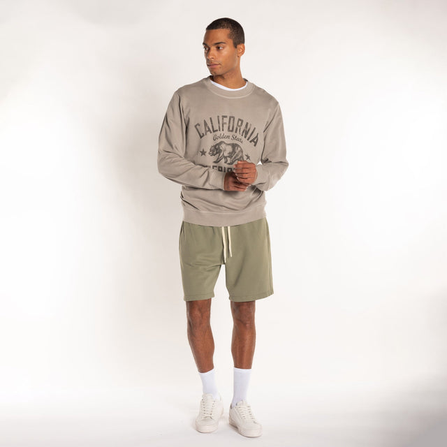 MAN'S "CALIFORNIA" CREW NECK L/S LIGHT SWEAT - RELAXED FIT - Bowery NYC