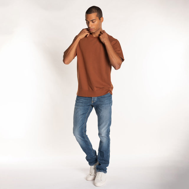 CREW NECK S/S LIGHT SWEAT - RELAXED FIT - Bowery NYC