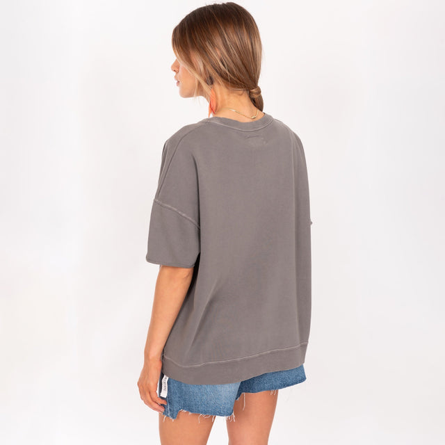 WOMAN'S "BROOKLYN" CREW NECK S/S LIGHT WEIGHT SWEAT - OVERSIZED FIT - Bowery NYC