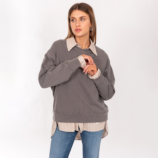 CREW NECK L/S MID WEIGHT SWEAT - OVERSIZED FIT - Bowery NYC