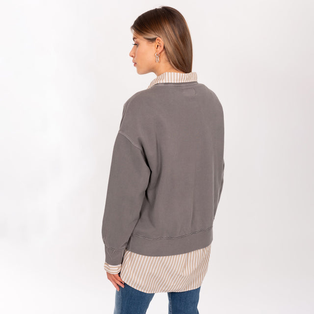 CREW NECK L/S MID WEIGHT SWEAT - OVERSIZED FIT - Bowery NYC