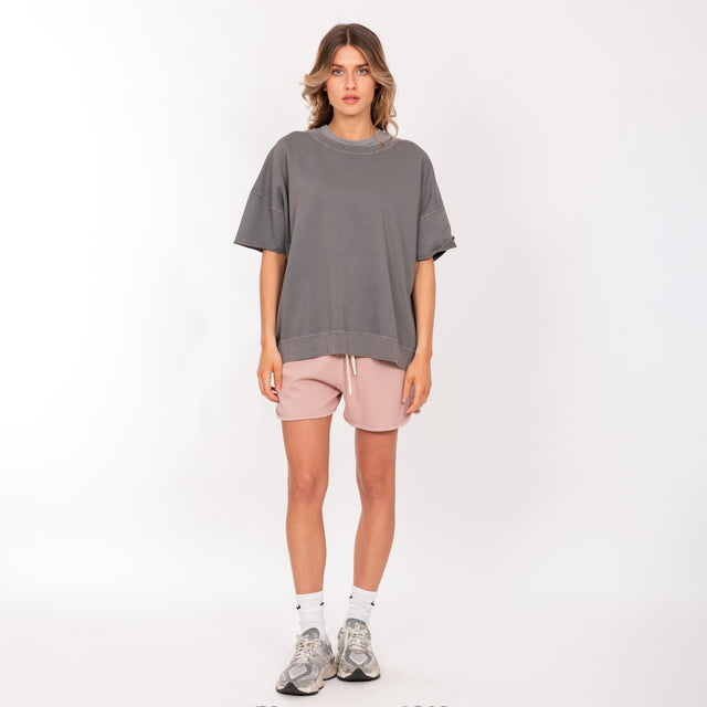 CREW NECK S/S LIGHT WEIGHT SWEAT - OVERSIZED FIT - Bowery NYC