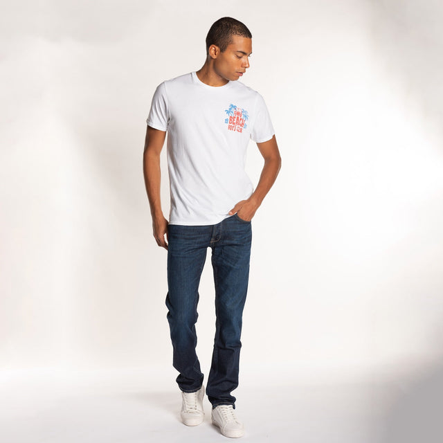 MAN'S "BEACH BOY'S CLUB" CREW NECK S/S T-SHIRT - VINTAGE JERSEY- REGULAR FIT - Bowery NYC