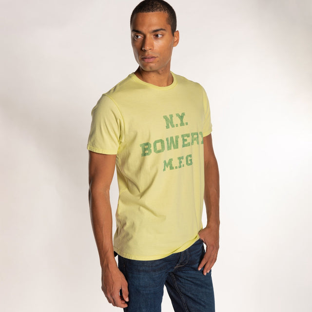 MAN'S "N.Y. BOWERY" CREW NECK S/S T-SHIRT - VINTAGE JERSEY- REGULAR FIT - Bowery NYC