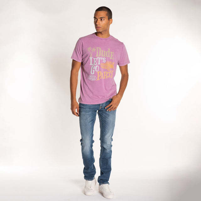 MAN'S "DUDE" CREW NECK S/S T-SHIRT - SOFT JERSEY - REGULAR FIT - Bowery NYC