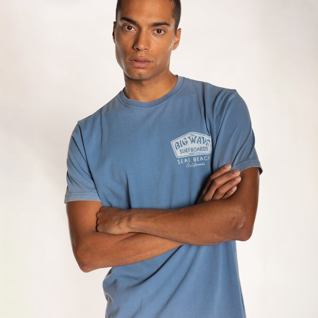 MAN'S "BIG WAVE" CREW NECK S/S T-SHIRT - SOFT JERSEY - REGULAR FIT